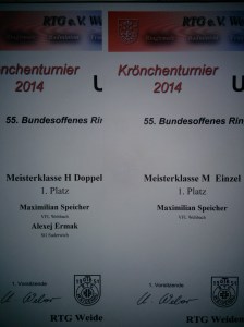 Urkunden Krönchenturnier 2014