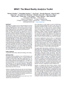 First page of the paper "MRAT: The Mixed Reality Analytics Toolkit"